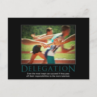 Carte postale démotivante de délégation