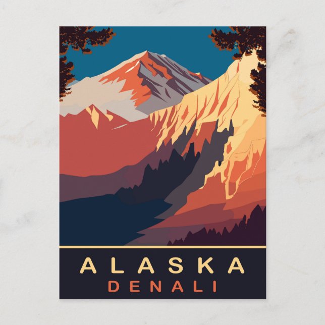 Carte Postale Denali, Alaska, Voyage (Devant)