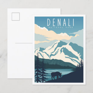 Carte Postale Denali National Park Alaska USA Travel