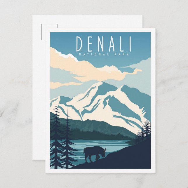 Carte Postale Denali National Park Alaska USA Travel (Devant / Derrière)