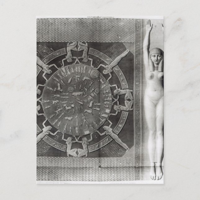 Carte Postale Dendera Zodiac, gravée en 1802 (Devant)