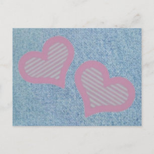 Carte postale Denim-n-Hearts