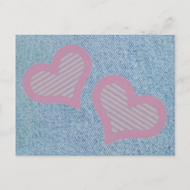 Carte postale Denim-n-Hearts (Devant)
