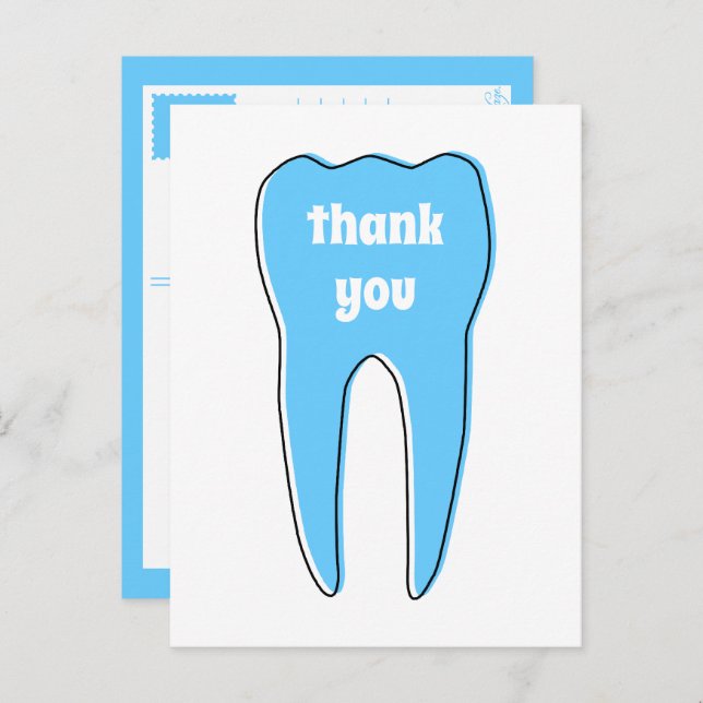 Carte Postale dent oddrex Merci (Devant / Derrière)