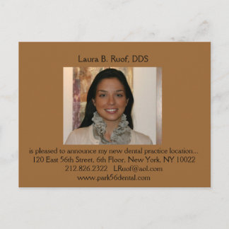 Carte postale dentaire d'introduction