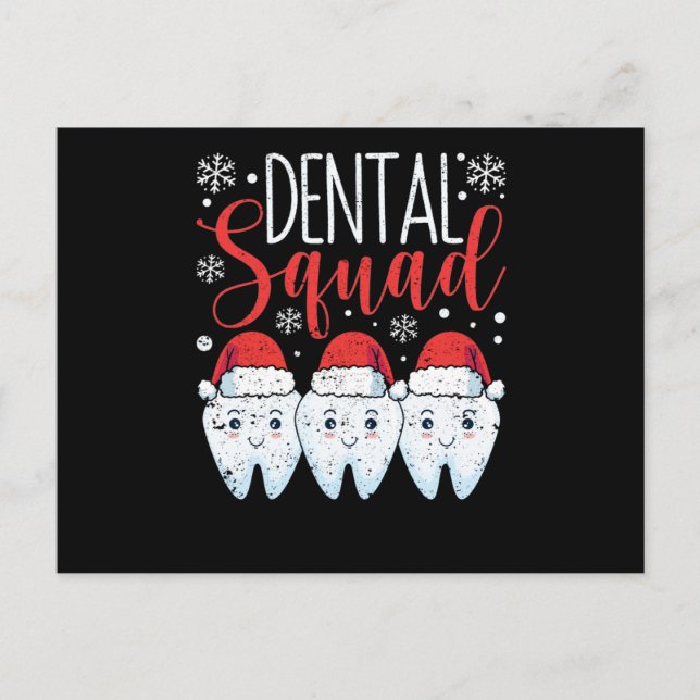 Carte Postale Dental Squad Teeth Dentist Merry Christmas (Devant)