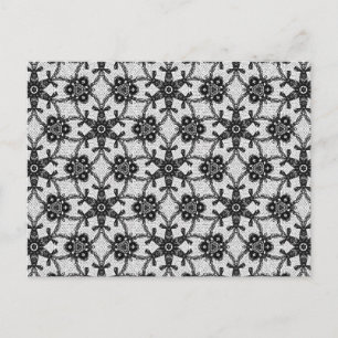Carte Postale Dentelle antique - noir et blanc