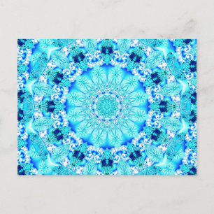 Carte Postale Dentelle Aqua, Délicieuse, Mandala Abstrait