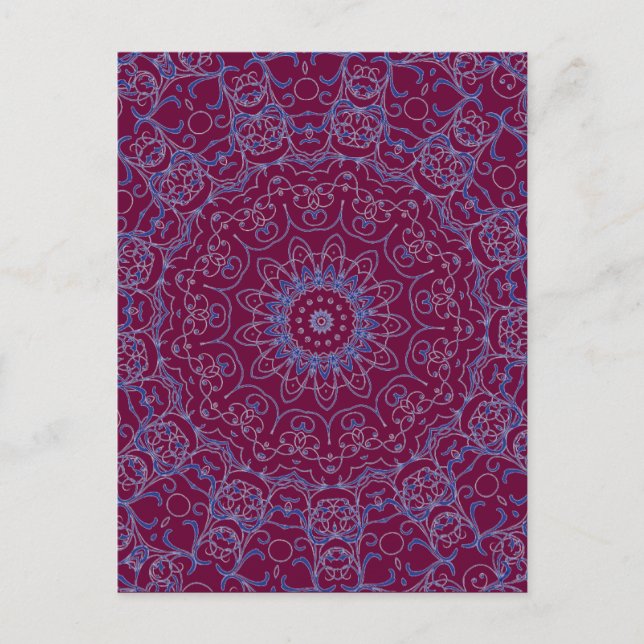 Carte Postale Dentelle bleue (Devant)