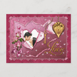 Carte Postale Dentelle d'amour et Coeurs - Personnaliser