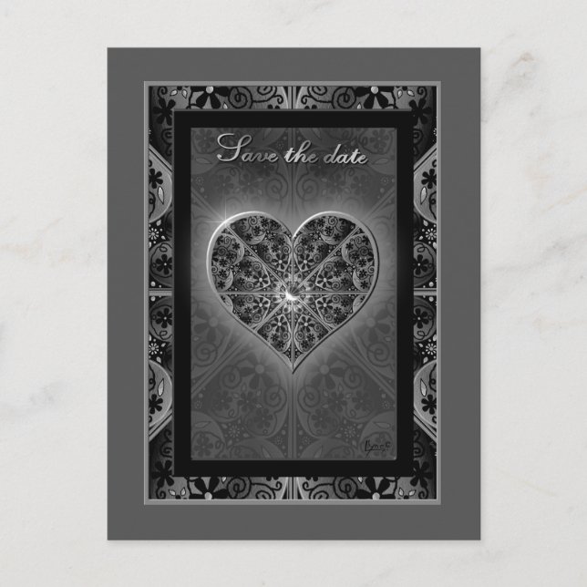 Carte Postale Dentelle en céramique noir (Devant)