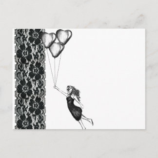 Carte Postale Dentelles et ballons