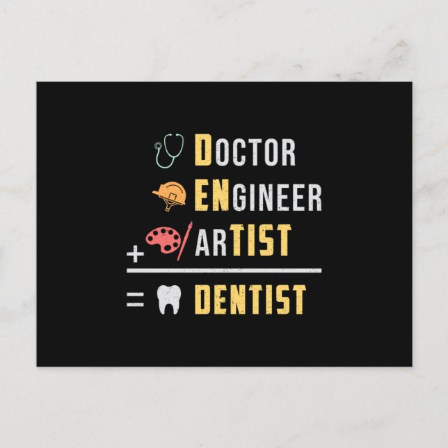 Carte Postale Dentist Dental Dents Docteur Dent Dent Drôle Idée  (Devant)