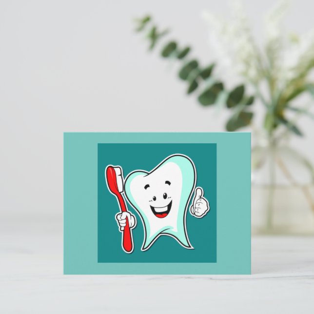 Carte Postale Dentiste Joyeuse Dent (Debout devant)