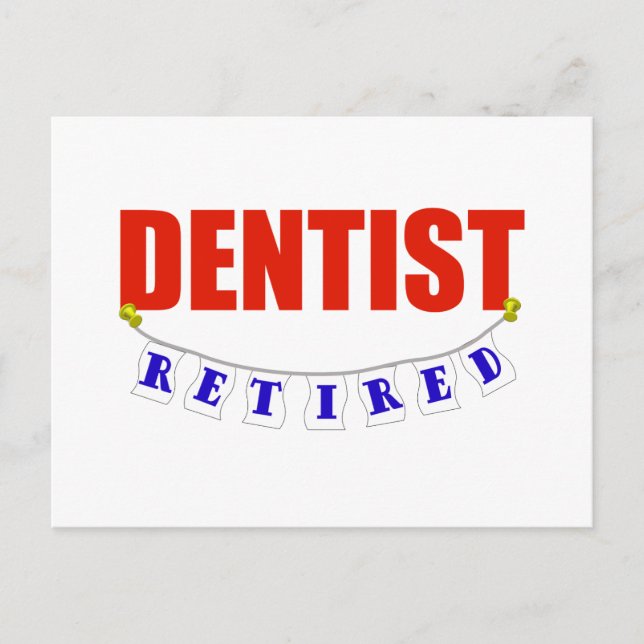 CARTE POSTALE DENTISTE RETRAITÉ (Devant)