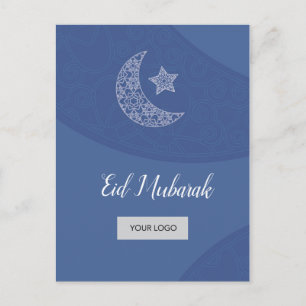 Carte postale d'entreprise d'Eid - bleu