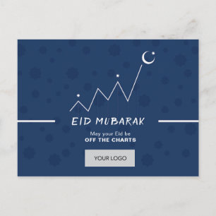 Carte postale d'entreprise d'Eid - bleu