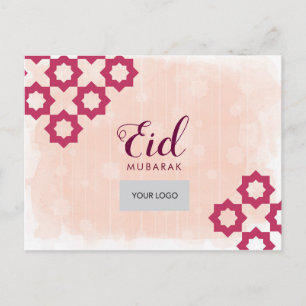 Carte postale d'entreprise d'Eid - rouge