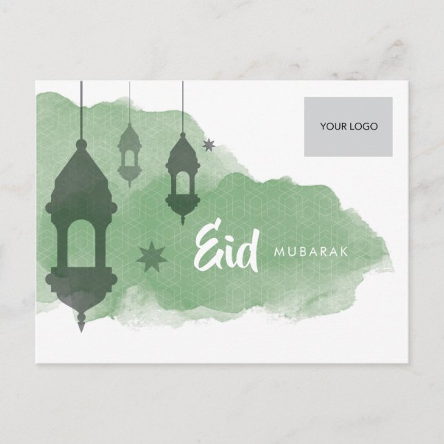 Carte postale d'entreprise d'Eid - vert (Devant)