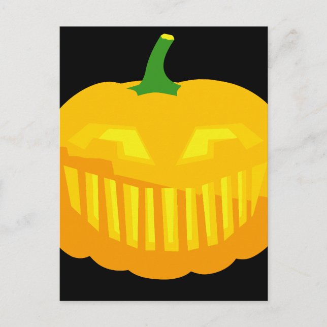 Carte Postale Dents de barre Jack-O-Lantern (Devant)
