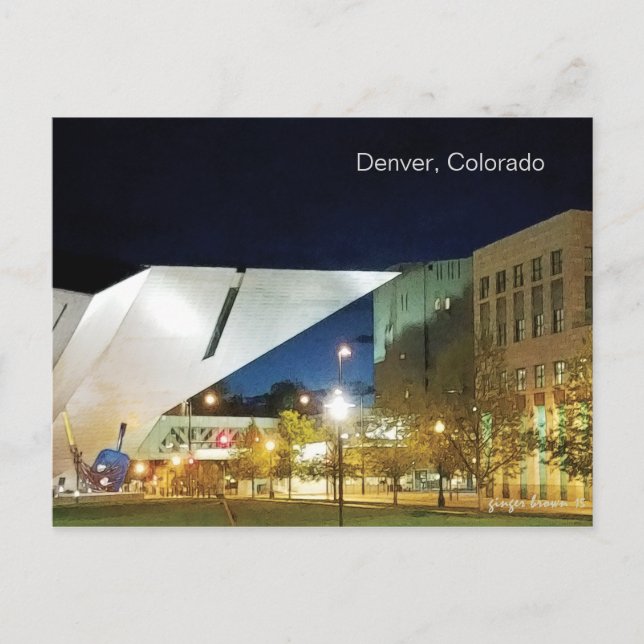 Carte Postale Denver Art Museum, Neuf Et Vieux (Devant)