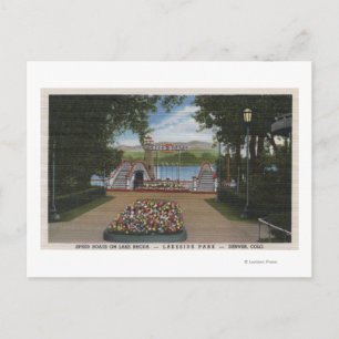 Carte Postale Denver, Colorado - Bateaux de vitesse sur le lac R