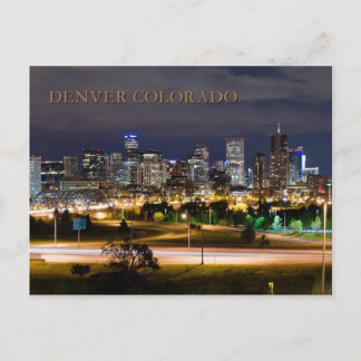 Carte Postale Denver, Colorado la nuit