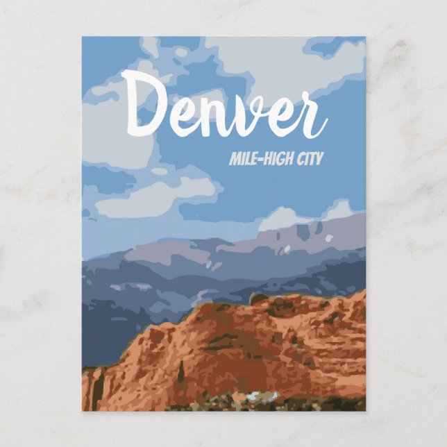 Carte postale Denver Colorado Mile-High City (Devant)