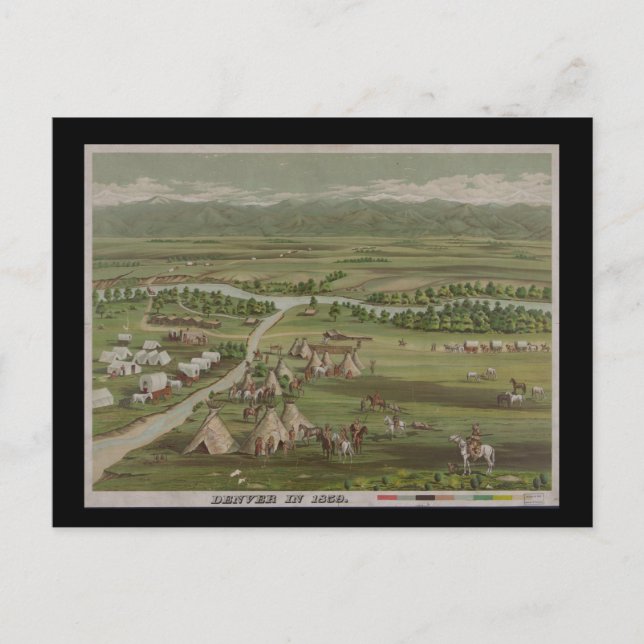 Carte Postale Denver en 1859 (Devant)