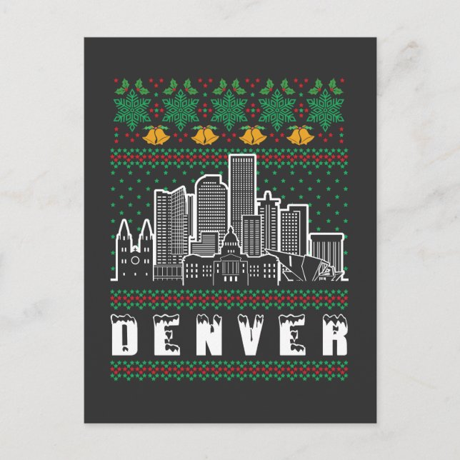 Carte Postale Denver Nevada Noël laid (Devant)