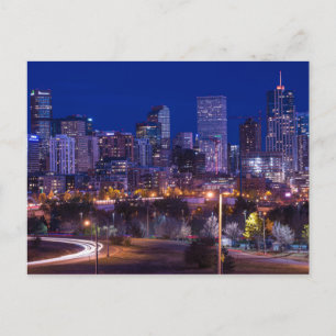 Carte Postale Denver Skyline At Night - Colorado