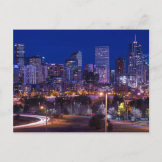 Carte Postale Denver Skyline At Night - Colorado