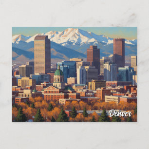 Carte Postale Denver Skyline Colorado