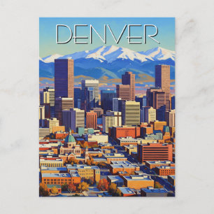 Carte Postale Denver Skyline Colorado