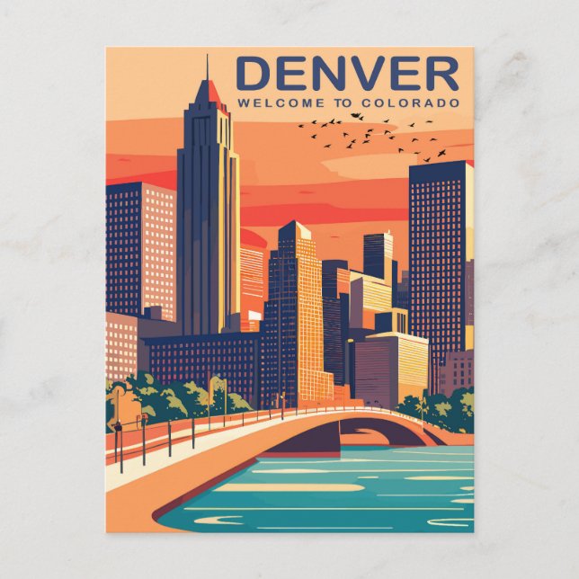 Carte Postale Denver, Southplatte River, Colorado, Voyage (Devant)