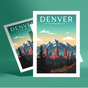 Carte Postale Denver vintage