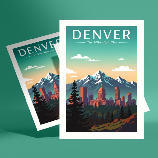 Carte Postale Denver vintage (Créateur téléchargé)