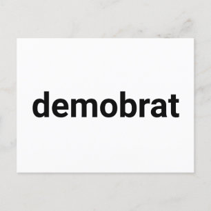Carte Postale Déobrat typographie moderne noir et blanc