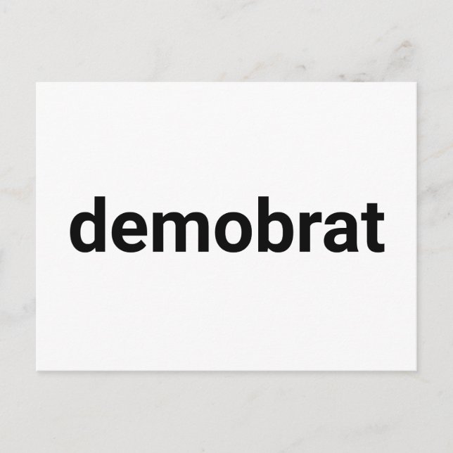 Carte Postale Déobrat typographie moderne noir et blanc (Devant)