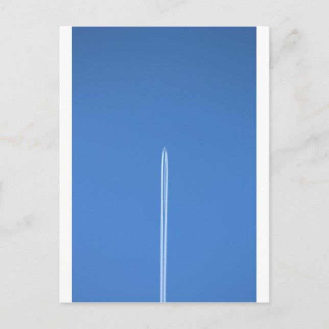 Carte Postale Départ dans un avion à réaction (Devant)