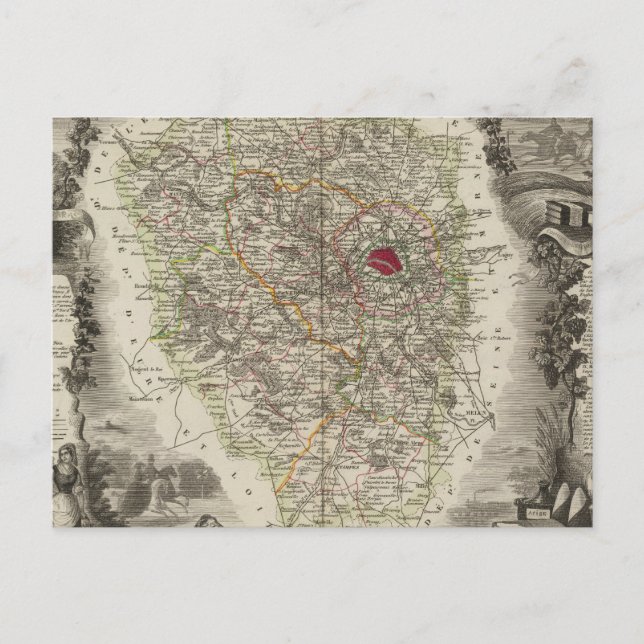 Carte Postale Département de Seine et Oise (Devant)
