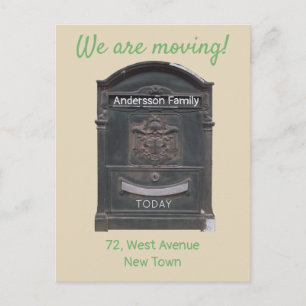 Carte Postale Déplacement du texte personnalisé de la boîte aux