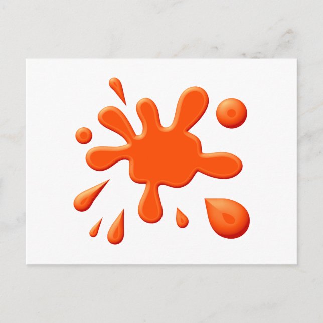 Carte Postale Déploiement de peinture orange (Devant)
