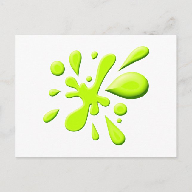 Carte Postale Déploiement de peinture verte (Devant)