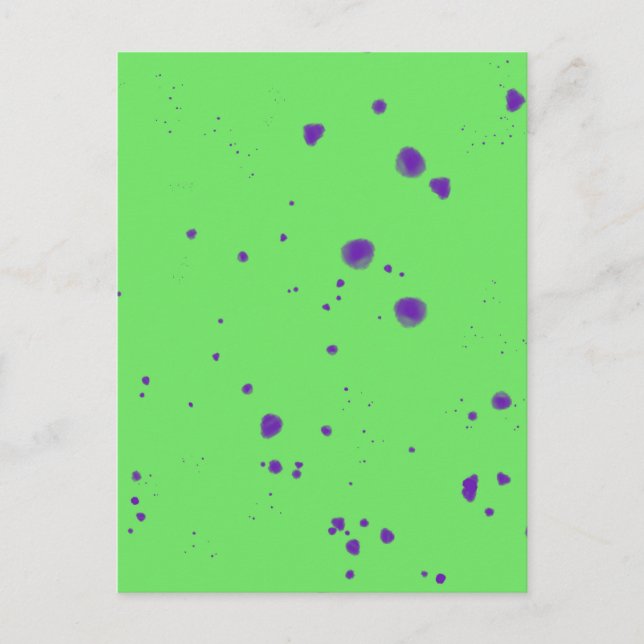 Carte Postale Déploiements en violet vert néon (Devant)