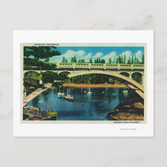 Carte Postale Depoe Bay et Bridge, OregonDepoe Bay, OU (Devant)