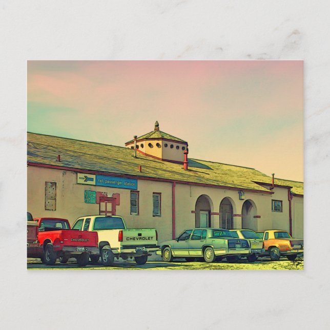 Carte Postale Dépôt, Alpin, TX (Devant)