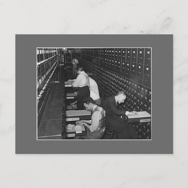 Carte Postale Dépôt d'hommes, années 1930 (Devant)