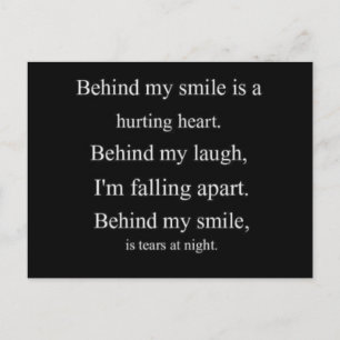 Carte Postale Dépression de tristesse cardiaque seule emo relati