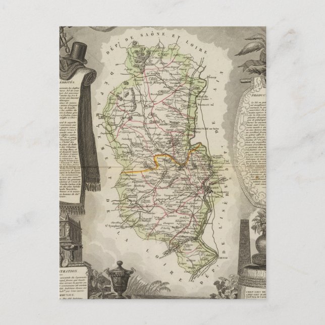 Carte Postale Dept Du Rhone (Devant)